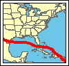 Click for a larger map of the Atlantic-Gulf Hurricane of 1919