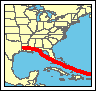 Click for a larger map of the Great Miami Hurricane of 1926