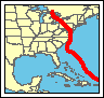 Click for a larger map of Hurricane Connie 1955