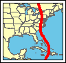 Click for a larger map of Hurricane Hazel 1954