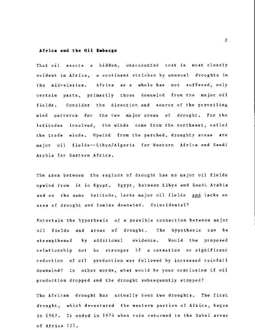Drought essay
